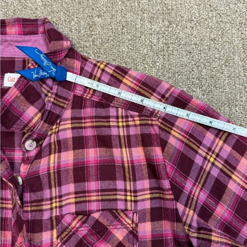 Cat & Jack: Girls Pink & Purple Plaid Polo, Size L (10 / 12)